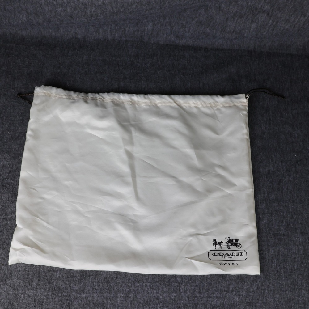 Coach Dustbag Womens One Size‎ White Satin Drawstring Logo Storage Pouch